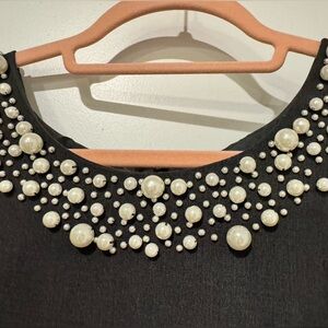 NWT Calvin Klein gray sheath dress with pearl detail